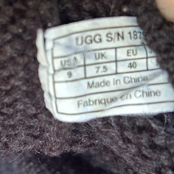UGG black sweater boots womens size 9 - Picture 9 of 10